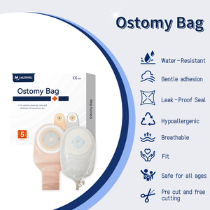 Bolsa de Ostomía Discreta de una Pieza con Sistema Cerrado para Máxima Comodidad, Bolsa para Estoma con Protección de la Piel y Base Hidrocoloide - Product Image 3