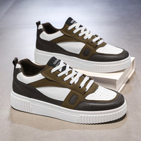 Chaussures décontractées pour hommes, style skate, tendance streetwear, color block, à lacets, pour le quotidien et les sorties en plein air, vente chaude