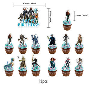 Sea King 2 Aquaman 2 Ballon drapeau en papier écologique transfrontalier ensemble de décoration de fête d'anniversaire nouveau produit-<span class=keywords><strong>Lost</strong></span> Kingdom - Product Image 3