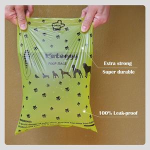 Custom Logo <b>Compostable</b> Dog Poop Bags Biodegradable Pet Waste Rolls - Product Image 4
