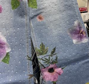 Pantalon large taille haute en denim à imprimé diamant teinté style nouveau GX-2026 pour femmes - Product Image 4