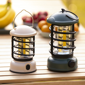 Camping <b>Lantern</b> Cob Light Source Rechargeable Battery Warm White Portable Outdoor Hanging Light - Product Image 3