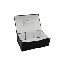 Boîte noire mate en carton Emballage simple pour bijoux cadeau Boîte cadeau pliante en papier à rabat magnétique