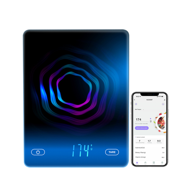 Kitchen Talking Scale Health Food Vegetables Weighing Tempered Glass ABS Smart Free App Household bluetooth Food Scale