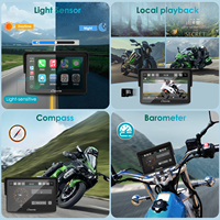 Carpuride W502S Pro, Navegador para Motocicleta de 5 Pulgadas, Pantalla Inteligente con CarPlay Inalámbrico y Android Auto, Brújula, Garantía de 1 Año