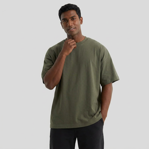 Nouveau T-shirt en coton de première qualité, impression personnalisée du logo, impression personnalisée sur t-shirt uni, t-shirt oversize pour homme - Product Image 1