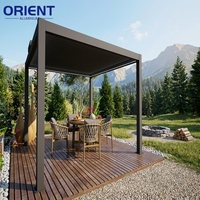 Pergola électrique réglable en aluminium avec toit à lamelles, anti-UV, sans entretien, 3x3, 3x4, 4x4, 4x6 m