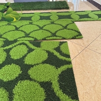 Gazon artificiel personnalisé à motif 3D, tapis de pelouse imprimé en forme de cœur, doux et haute densité, pour mariage, jardin et aménagement paysager