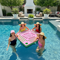 Table de Mahjong flottante en mousse EVA haute densité, étanche, pour jeux aquatiques, idéale pour les fêtes au bord de la piscine, les spas, les bains à remous et les jeux en extérieur.