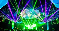 Ballon lumineux LED gonflable nuage blanc pour plafond, idéal pour décorations de fête extérieures et discothèques gonflables