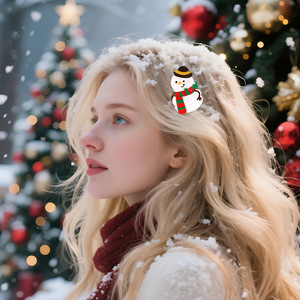 Dessin animé de noël Mini épingle à <span class=keywords><strong>cheveux</strong></span> mignon arbre de noël père noël <span class=keywords><strong>cheveux</strong></span> arcs père noël houx baie renne paillettes épingles à <span class=keywords><strong>cheveux</strong></span> pour les enfants - Product Image 4