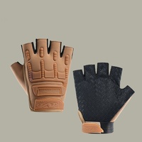 Gants tactiques mi-doigts camouflage pour hommes, pour la boxe, la moto, la conduite en extérieur, la protection sportive, le fitness, en cuir artificiel