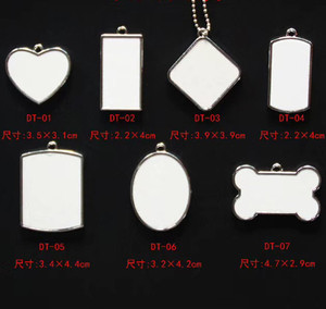 Оптовая продажа, двусторонняя печать, пустая сублимационная бирка из цинкового сплава для собак, Алюминиевая бирка для домашних животных, подвеска для ожерелья - Product Image 2