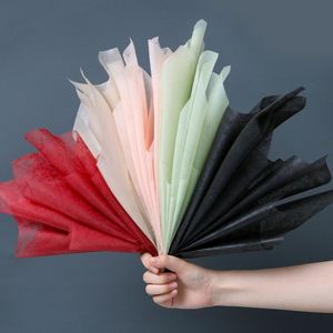 กระดาษห่อช่อดอกไม้สีพื้น กระดาษรองในสำหรับจัดดอกไม้ DIY กระดาษห่อสำหรับบรรจุภัณฑ์ - Product Image 2