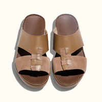 Sandales SHIKOL pour hommes en cuir naturel, style arabe et italien, chaussures formelles en cuir véritable avec ceinture, semelle en liège, pour la marche quotidienne