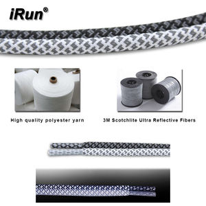 IRun Tali Sepatu Poliester 3M, Tali Sepatu Reflektif Bulat Warna-warni untuk Tali Sepatu Reflektif - Product Image 3