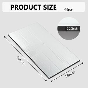 Mat de réduction du bruit automobile en mousse d'aluminium de 0,2 pouce, écologique, adhésif, garantie 3 ans pour les portes, le capot, le coffre, <span class=keywords><strong>insonorisation</strong></span> - Product Image 2