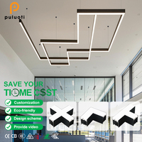 Luminaire linéaire LED moderne en aluminium à raccordement rapide et personnalisable pour bureaux commerciaux