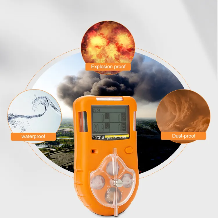 Gc310 Hoge Kwaliteit Handheld Co Alarm Multi Gasdetector Gas Lekkage Detector