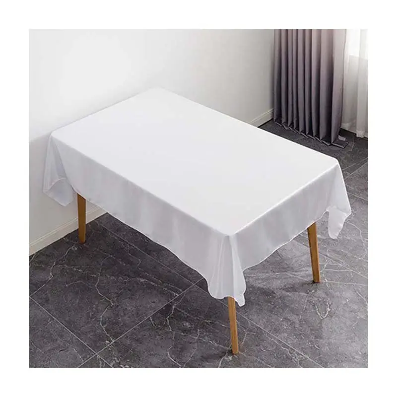 Wholesale of solid color glossy silk satin satin tablecloths for hotels banquets weddings parties home decor tablecloths