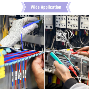 Ruban d'imprimante d'étiquettes compatible <span class=keywords><strong>Dymo</strong></span> PUTY, vente d'usine, matériau PE+ABS, noir sur blanc, diamètre 9 mm, durable, imperméable pour câble - Product Image 3