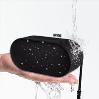 Haut-parleur portable mini pour la maison avec son surround, haut-parleur sans fil Bluetooth USB, étanche IPX6 pour la douche