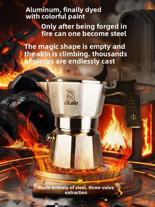 Caffettiera Moka Colbro in Acciaio Inox 316 con Doppia/Tripla Valvola, Stile Italiano, per Casa, Campeggio e <span class=keywords><strong>Caffè</strong></span> Espresso - Product Image 5