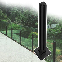 Rampe en verre sans cadre HIMOWAY avec poteau à fente en acier inoxydable, balustrade et main courante pour balcon et escalier