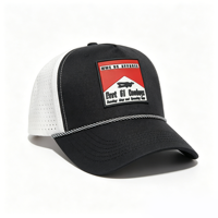 Casquette de golf pour homme à 5 panneaux avec logo personnalisé en PVC, perforations découpées au laser, imperméable, avec cordon, en polyester, casquette de baseball sportive