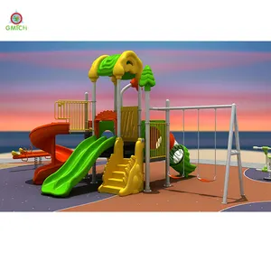 Crianças plástico slide e swing jogos infantis ao ar livre fabricar slide playground ao ar livre para espaços abertos