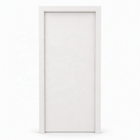 Pintu Interior Putih Berlapis Cat Dasar dengan Rangka, Siap Dicat, Pintu Kayu Ukuran Khusus 2100x900mm, Langsung dari Pabrik
