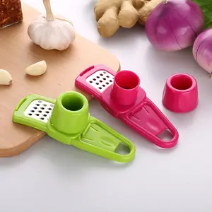 2024 New Mini Garlic Chopper Hand Press Garlic Dicer Crusher Portable Hand Grinder Garlic Pepper Kitchen Gadget Fruit Vegetable