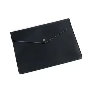 High Quality Handmade 100% Genuine Leather Folder A4 Document Holder Office & Work Essentials Portfolio File Case