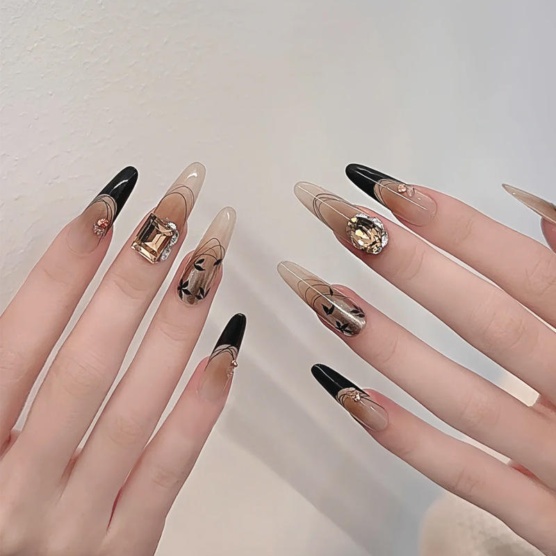 BY1337 Ink Silk Gold Diamond