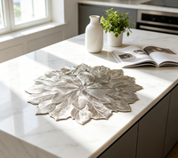 Sets de table réutilisables en PVC métallisé écologiques, résistants à la chaleur, antidérapants et imperméables pour la décoration de la maison, des hôtels et des restaurants