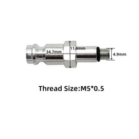 Zimakyfa AF # Adaptateur de déconnexion rapide HPA en acier inoxydable de type EU HPA-NO3-EU M4.5x0.5 M5x0.5 M5x0.8 pour Airsoft haute pression