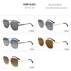 Lunettes de soleil polarisées carrées en métal Protection anti-UV Conception à bord complet adaptée aux voyages Léger et durable pour les activités de plein air - Product Image 4