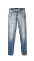 Jeans bon marché OEM pour hommes Vente en gros en vrac Jeans déchiré avec coutures patchwork Jeans pour hommes Chine