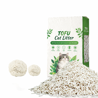 Litière pour chat en tofu 100% naturelle, hautement absorbante, jetable dans les toilettes, sans poussière, agglomération rapide, cylindrique 6L, parfum fruité