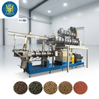 Machine extrudeuse de granulés d'aliments pour poissons à double vis, ligne de production industrielle entièrement automatique d'aliments pour poissons, à vendre
