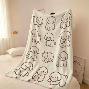 Couverture en flanelle personnalisée avec impression de chiens mignons, couverture de canapé, couverture de sieste, super douce, lavable en machine, pour chambre à coucher, salon - Product Image 5