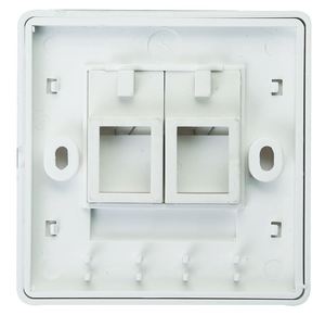 LE F044 4-Port RJ45 Female Keystone Heavy Duty Indoor Faceplate - Product Image 3