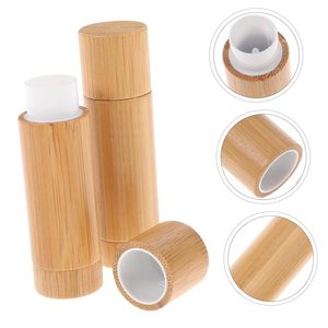 Emballage cosmétique en bambou, contenants vides pour baume à lèvres et rouge à lèvres, style luxueux écologique, logo personnalisé, 3ml/5ml, soie - Product Image 3