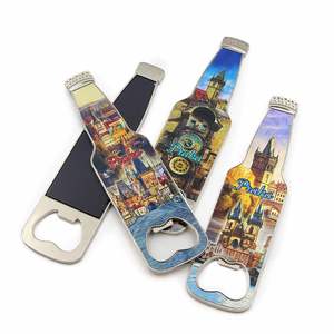 Personalized Photo Engraved Bottle Opener Cities Helsinki Aluminum Foil Beer Cap <b>Magnetic</b> Bottle Opener Fridge Finland Souvenir - Product Image 4
