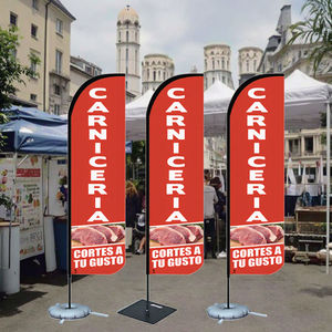 Publicidad entrega rápida caliente carnicería personalizada <span class=keywords><strong>carne</strong></span> promoción restaurante Comercio al aire libre exhibición playa lágrima plumas banderas - Product Image 2