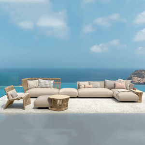 Sofá de cuerda para balcón, superventas de fábrica, sofá de combinación de asiento tejido con cuerda para jardín y terraza - Product Image 5