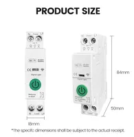 Disjoncteur intelligent Wi-Fi Tuya 1P 63A avec compteur Kwh, relais temporisé (MCB), protection contre les surtensions/surintensités, compatible Alexa Google Home