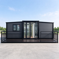 Module d'habitation préfabriqué pliable et extensible en conteneur, 2, 3 ou 4 chambres, 20ft ou 40ft