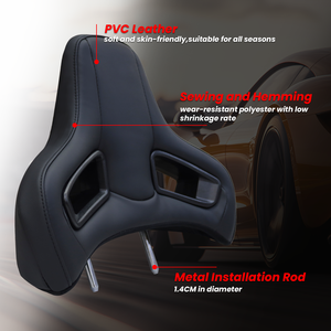 مسند رأس فاخر من جلد البولي يوريثين OEM لمقعد سيارة SSCUS Orifix الرياضي، من الإسفنج البارد المريح - Product Image 3