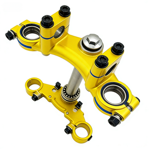 Piezas Estructurales de Motocicleta de Acero Inoxidable Mecanizadas por CNC Personalizadas, Abrazadera Triple de Calidad para Horquilla Delantera y Columna de Dirección - Product Image 2